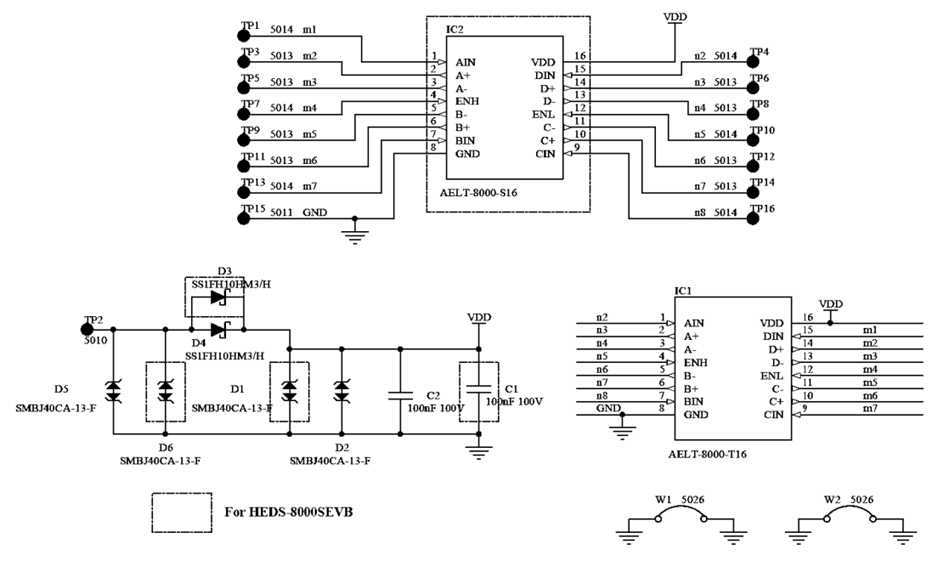 Schematic - Broadcom AELT-8000 Line Driver Eval Boards